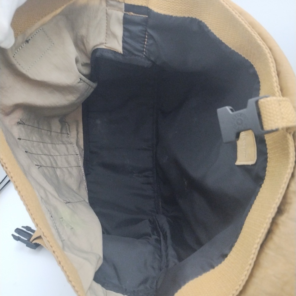 Vintage Kipling Messenger Bag Khaki Tan Nylon Crossbody  y2k Monkey Charm EUC - Picture 5 of 15